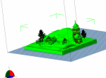 3d картина (сцена) деревня с церковью — изображение 4