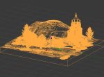 3d картина (сцена) деревня с церковью — изображение 5