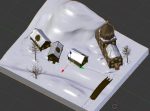 3d картина (сцена) деревня с церковью — изображение 2